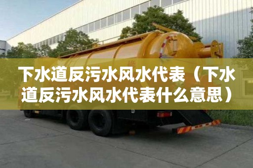 下水道反污水風水代表（下水道反污水風水代表什么意思）