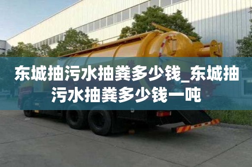 東城抽污水抽糞多少錢_東城抽污水抽糞多少錢一噸