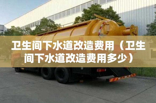 衛生間下水道改造費用（衛生間下水道改造費用多少）