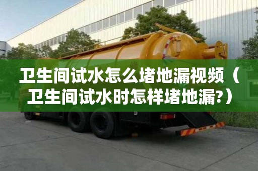 衛生間試水怎么堵地漏視頻（衛生間試水時怎樣堵地漏?）