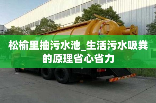 松榆里抽污水池_生活污水吸糞的原理省心省力