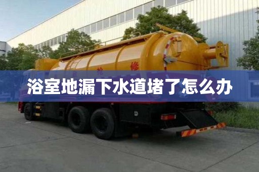 浴室地漏下水道堵了怎么辦