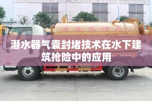 潛水器氣囊封堵技術在水下建筑搶險中的應用