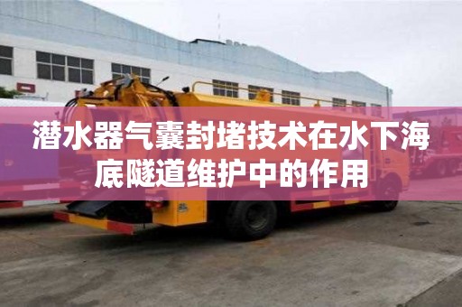 潛水器氣囊封堵技術在水下海底隧道維護中的作用