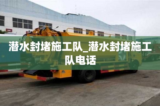 潛水封堵施工隊_潛水封堵施工隊電話