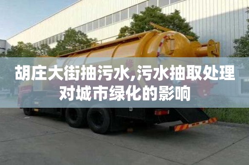 胡莊大街抽污水,污水抽取處理對城市綠化的影響