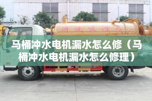 馬桶沖水電機漏水怎么修（馬桶沖水電機漏水怎么修理）