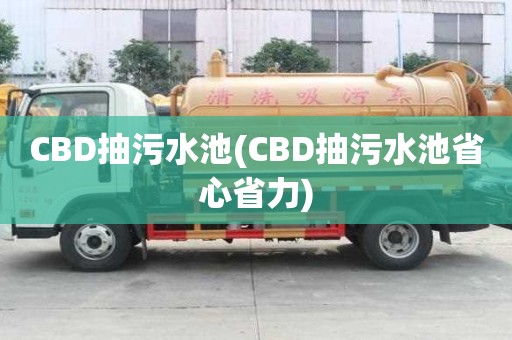 CBD抽污水池(CBD抽污水池省心省力)