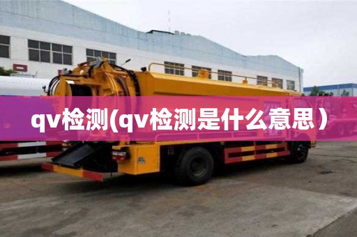 qv檢測(qv檢測是什么意思）